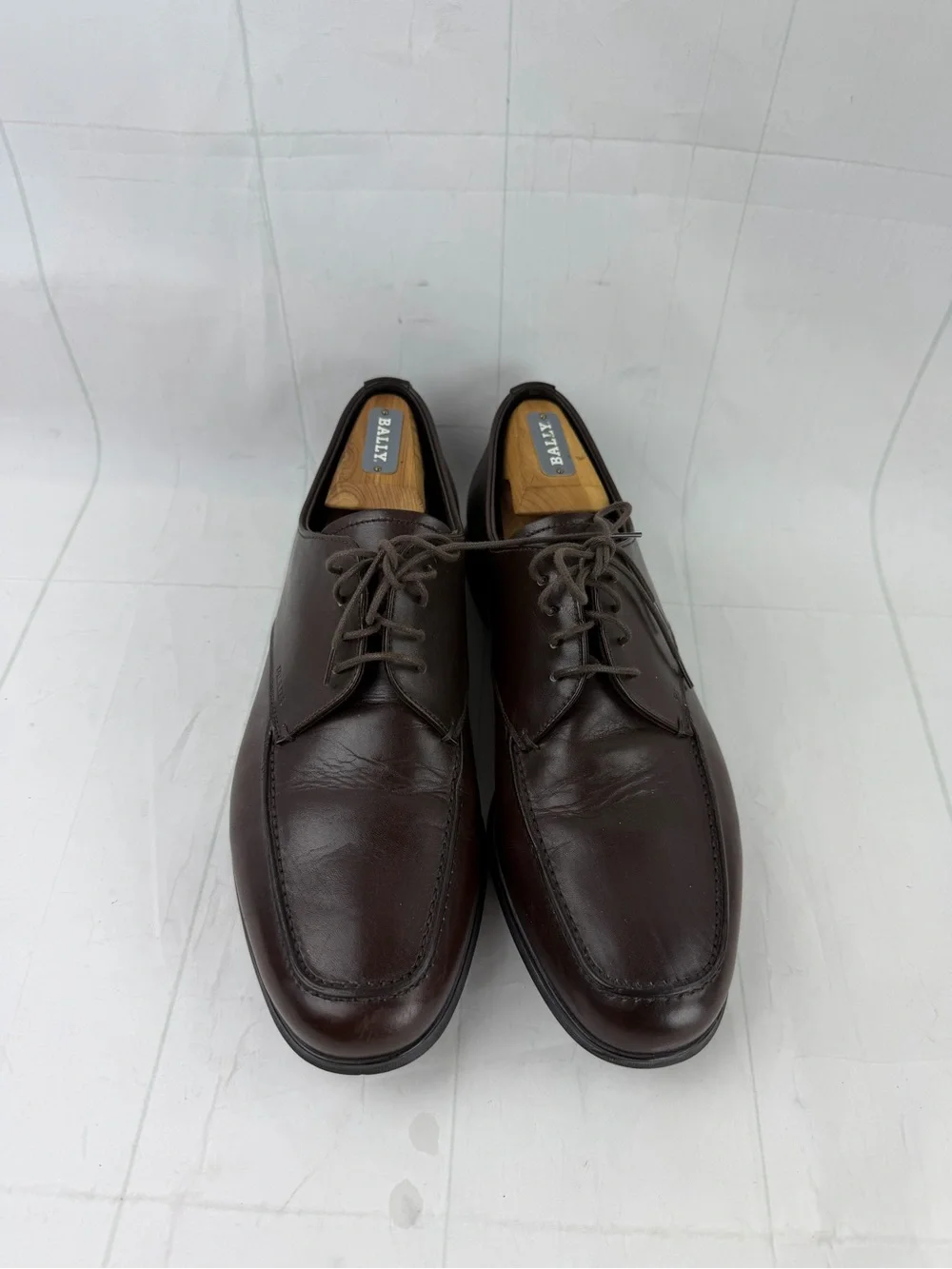 Prada Dark Brown Leather Lace-Up Men's Loafers Size 9